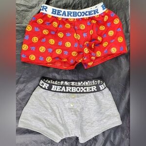 Build-A-Bear BABW BearBoxer Boxer Shorts Underwear Happy Face and Gray Lot of 2